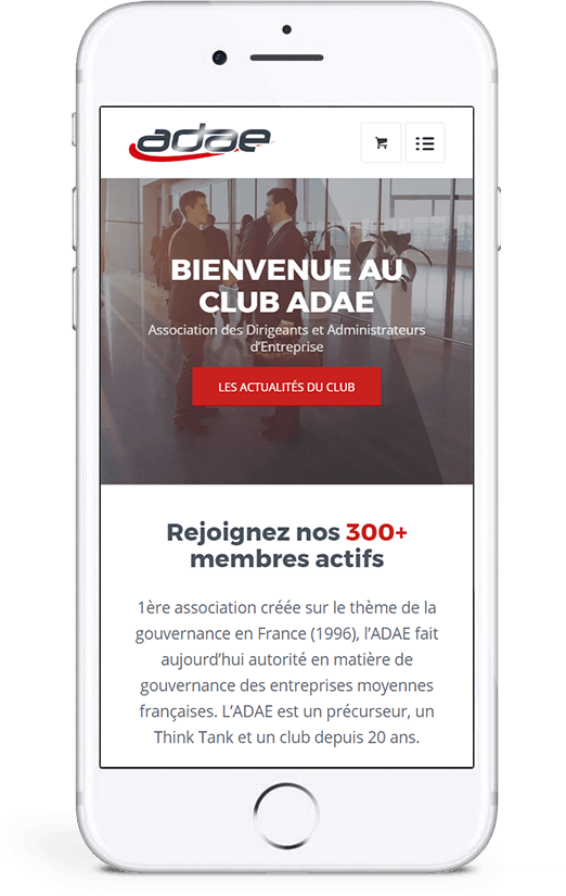 Site responsive mobile ADAE par blindesign