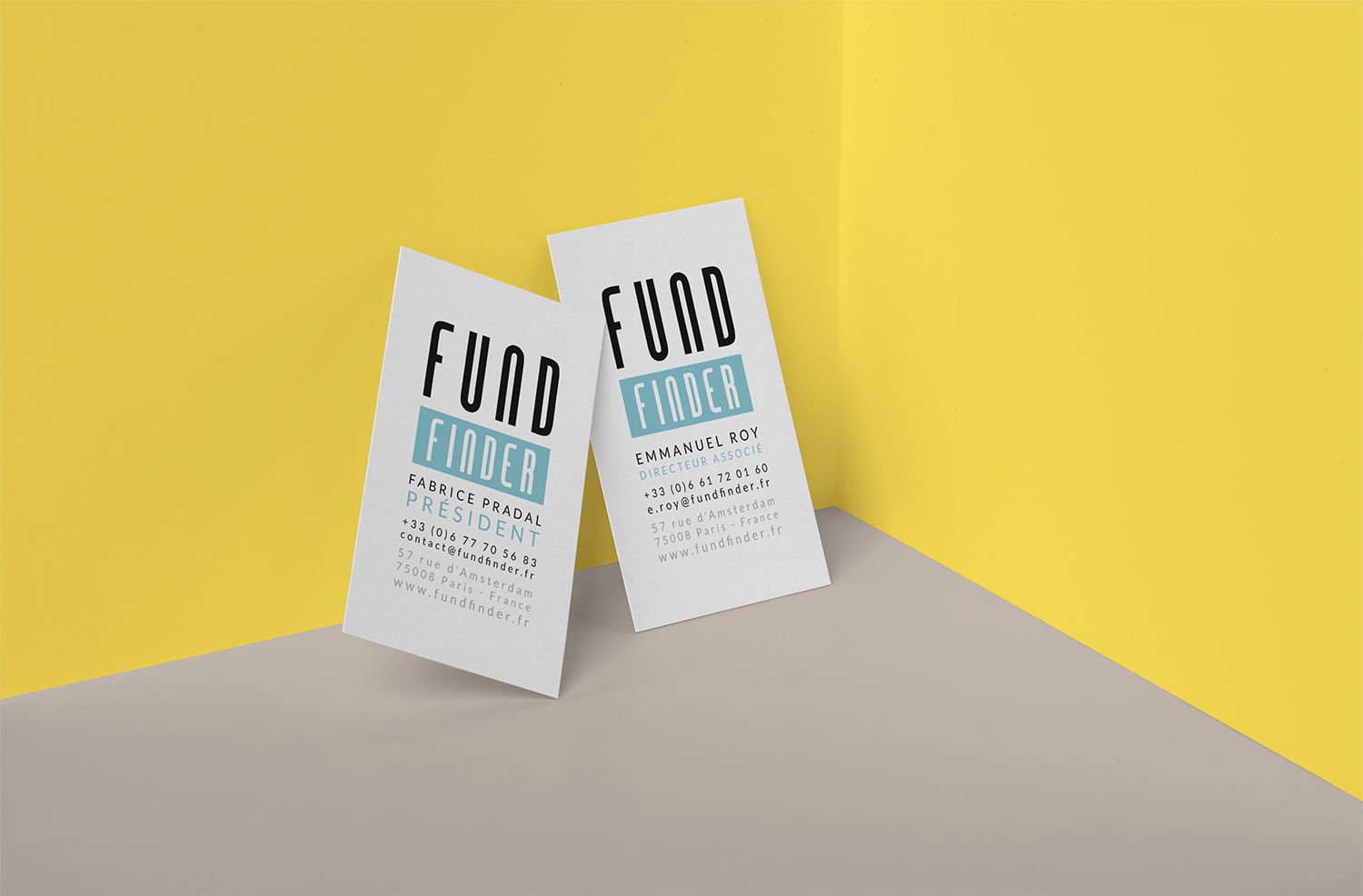 Logo et cartes de visite FundFinder par blindesign